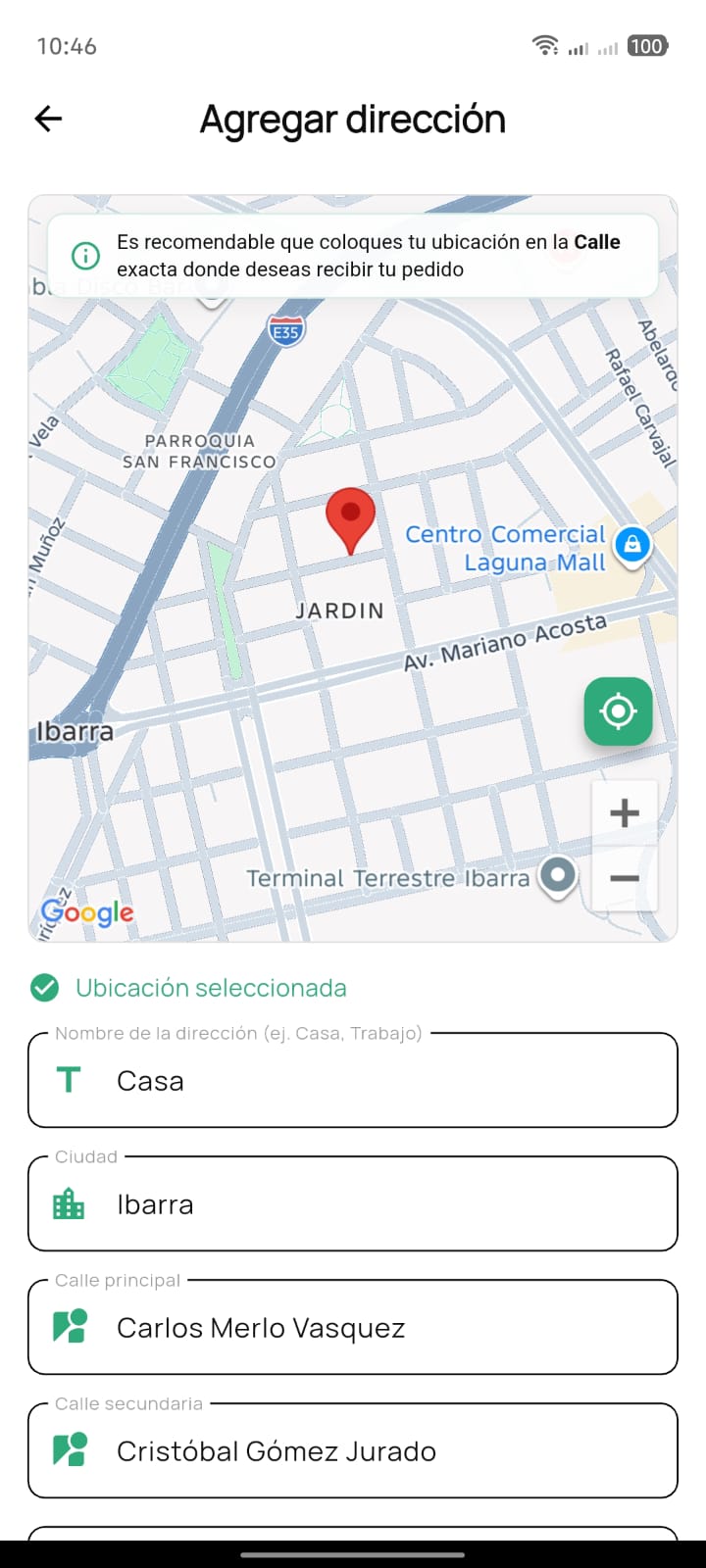 App Ayande - Entrega